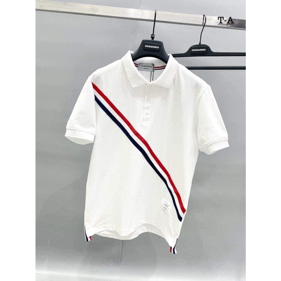 Áo polo thom nam nữ, áo mùa hè vạch tay cao cấp vải cá sấu cotton phong cách trẻ trung chất vải mặc mát.