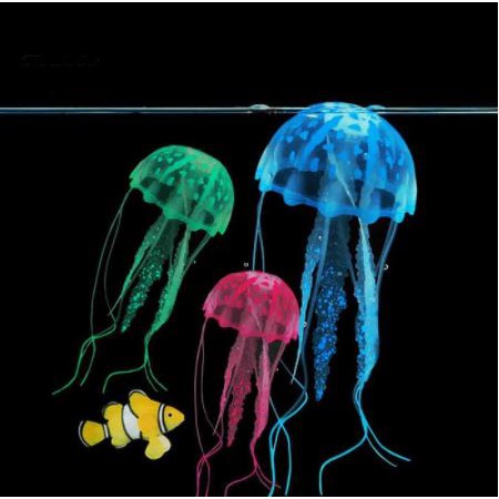 Sứa Phát Sáng Dạ Quang Trang Trí Hồ Cá, Bể Cá