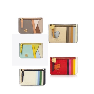 Tinuongshop - ví card t•b tory perry colorblock top zip card case