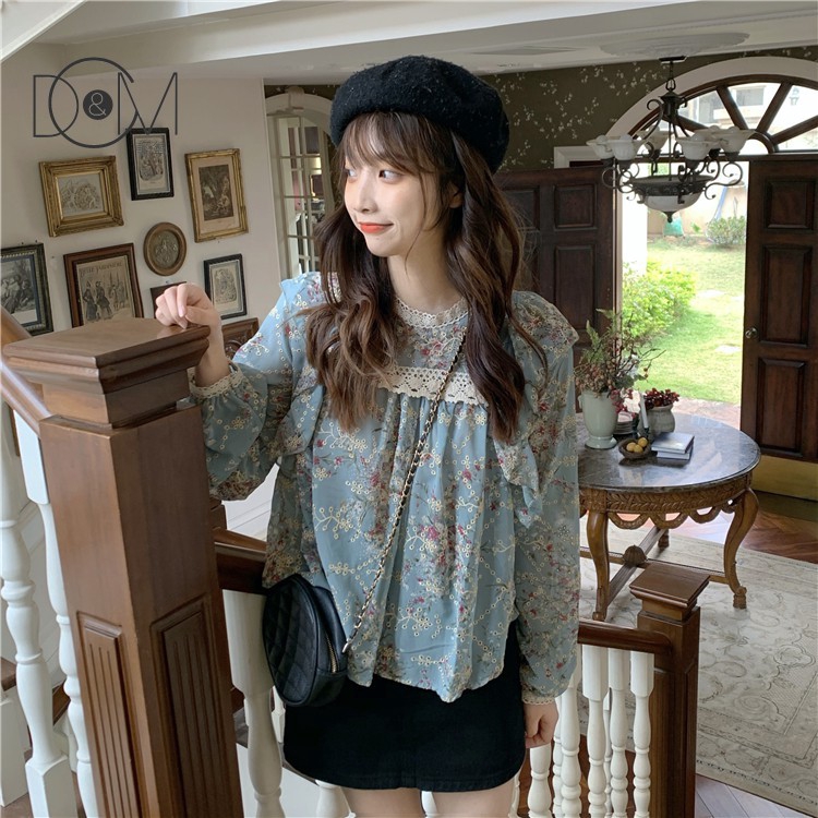 Áo Sơ Mi Dài Tay In Họa Tiết Hoa Xinh Xắn Dành Cho Nữ | BigBuy360 - bigbuy360.vn