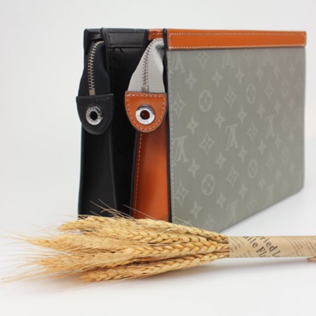 Clutch LV cầm tay Unisex  - Có video Da thật BH 1 năm