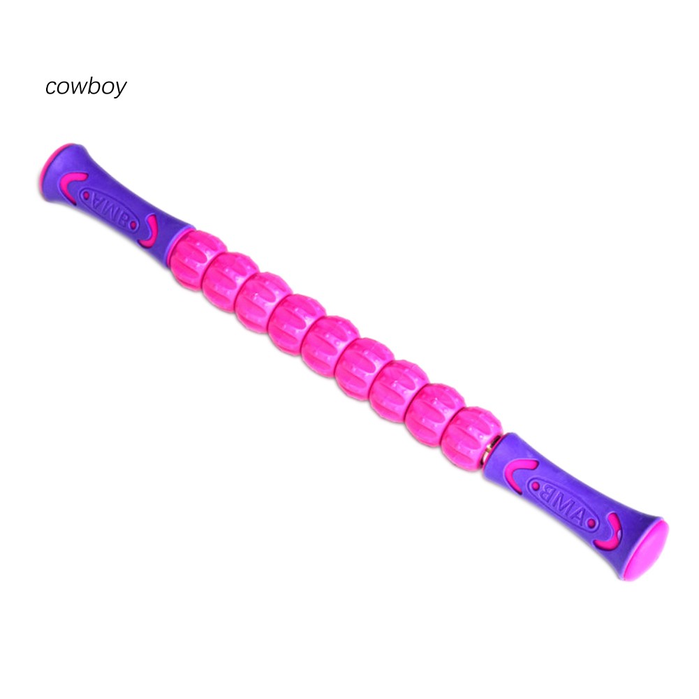 COW_Fitness Yoga Muscle Pain Relief Relaxing Roller Stick Leg Calf Gear Massager