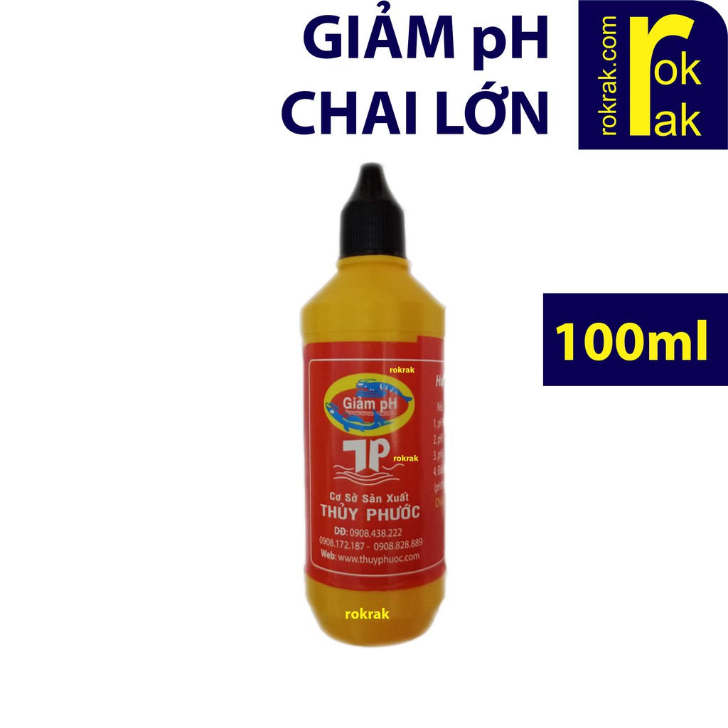 [Mã 66FMCGSALE hoàn 8% đơn 500K] Dung dịch tăng giảm pH chai LỚN 100ml dùng cho hồ cá hoặc thủy sinh