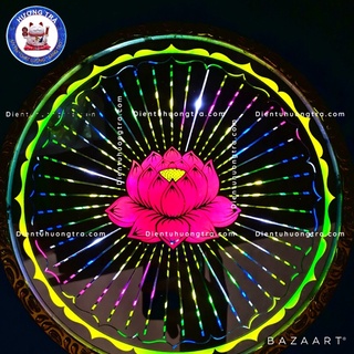 Đèn hào quang cơ led hoa sen hồng