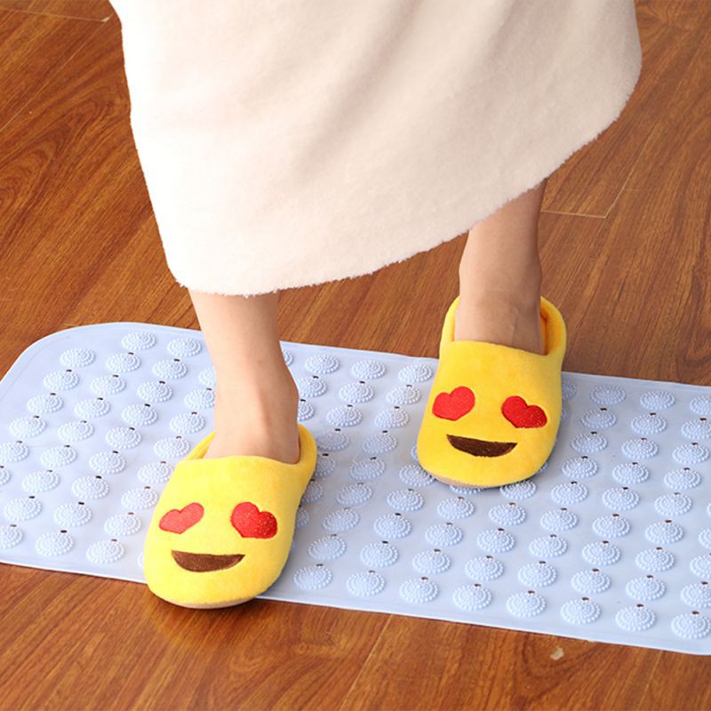 Đôi dép cotton giữ ấm mang trong nhà kiểu dáng emoji đáng yêu