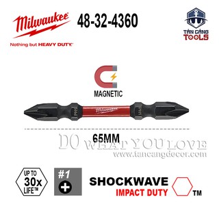 Mũi Bắt Vít Milwaukee PH1 / PH2 65 mm 48 - 32 - 4360 / 4361 ( 1 Mũi )
