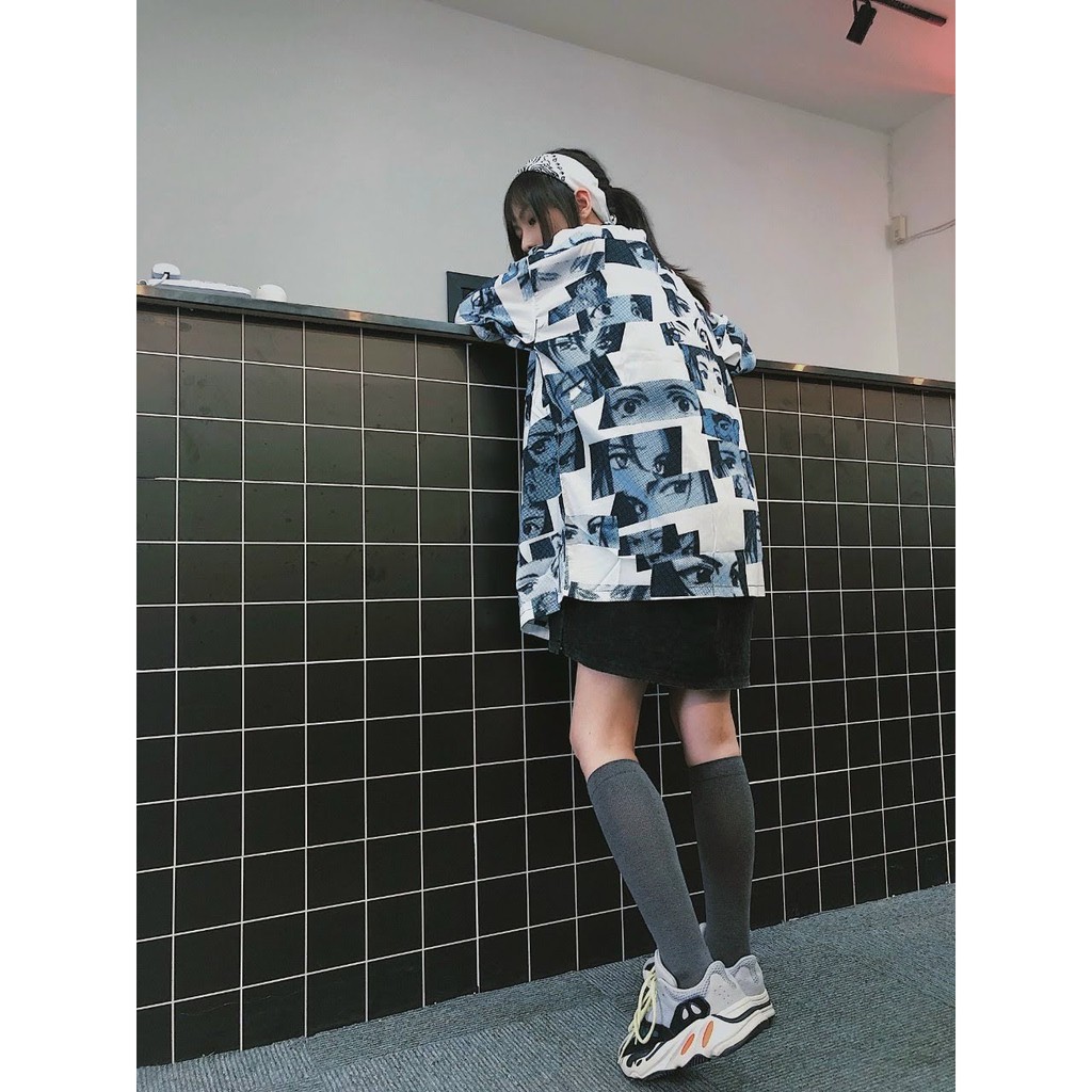 Áo sơ mi tay lỡ nam nữ form rộng ĐÔI MẮT Unisex | BigBuy360 - bigbuy360.vn