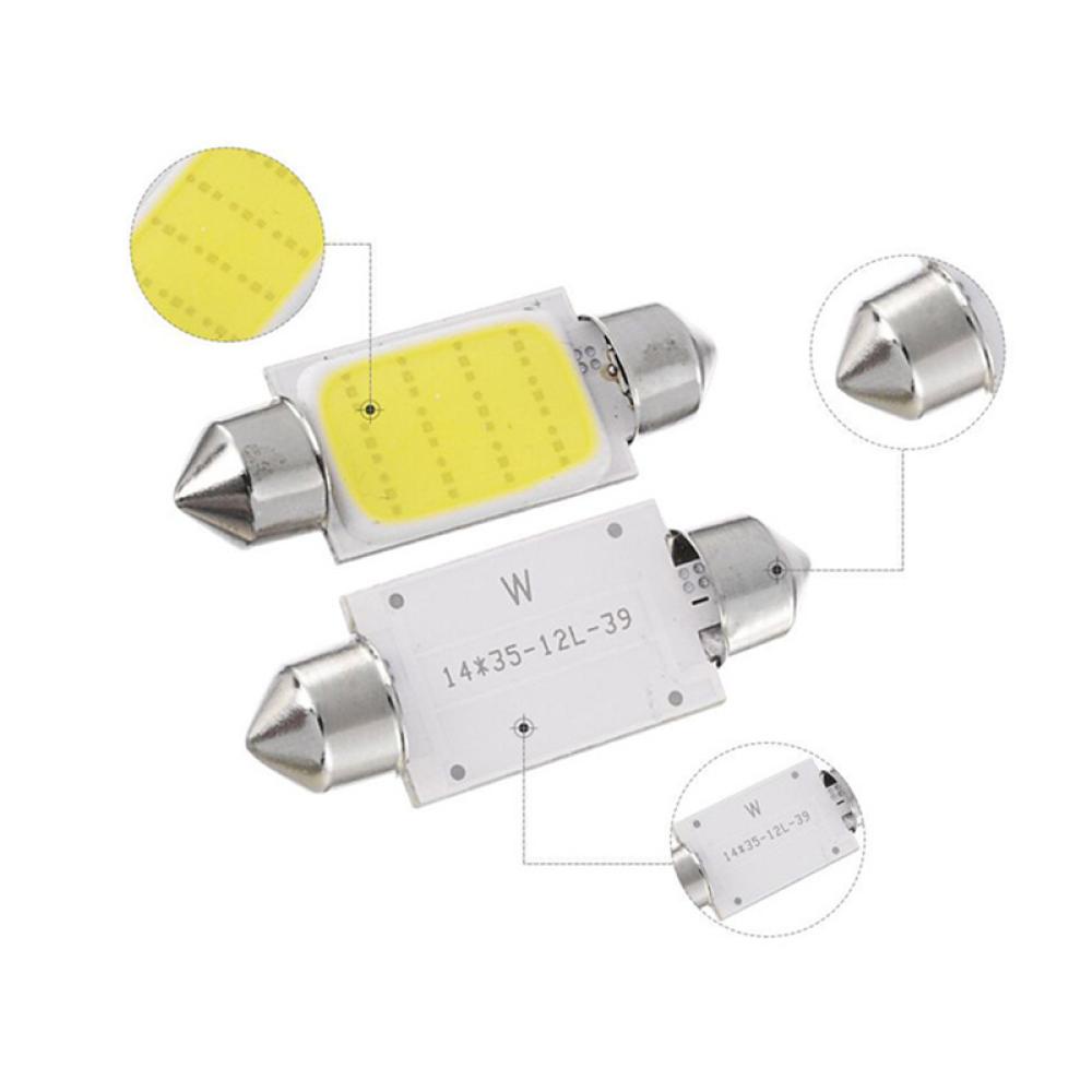 Set 10 Đèn LED COB C5W DC12V 31 / 36 / 39 / 41MM A6B5 Ánh Sáng Trắng Dành Cho Ô Tô