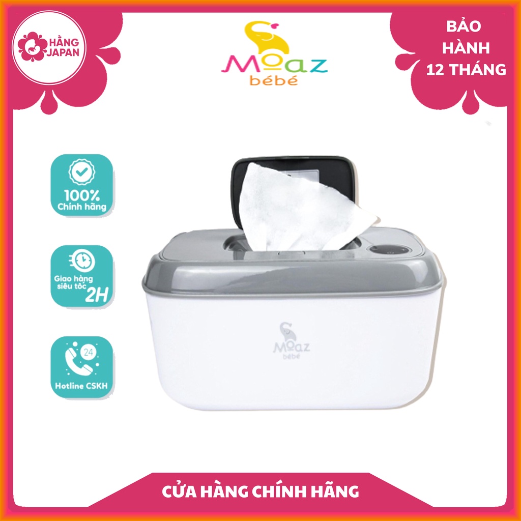 Máy làm ấm khăn ướt cho bé Moaz bebe MB008 Hàng chính hãng