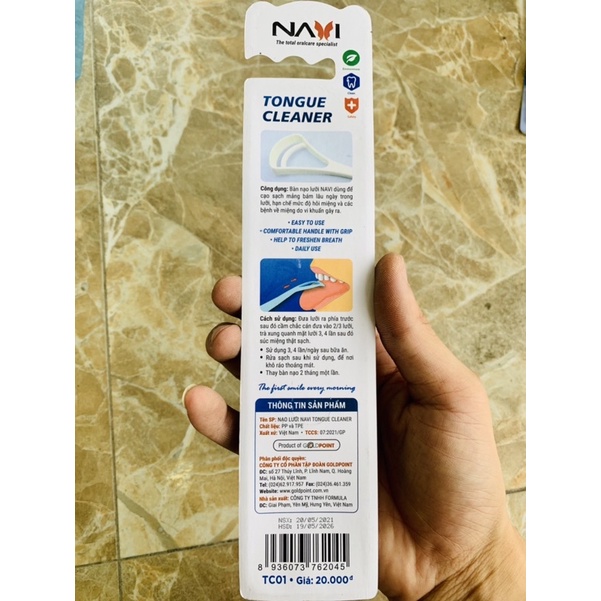 Dụng cụ nạo/cạo lưỡi bằng nhựa Navi [ Hàng Loại 1 ] Nhiều màu ngẫu nhiên