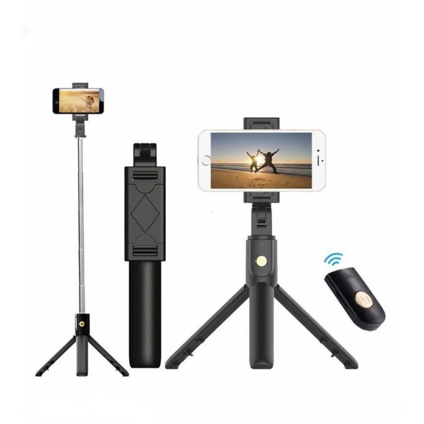 Gậy Chụp Hình, Gậy Tự Sướng Kiêm Chân Tripod K07 Nhỏ Gọn Kèm Tay Remote Bluetooth