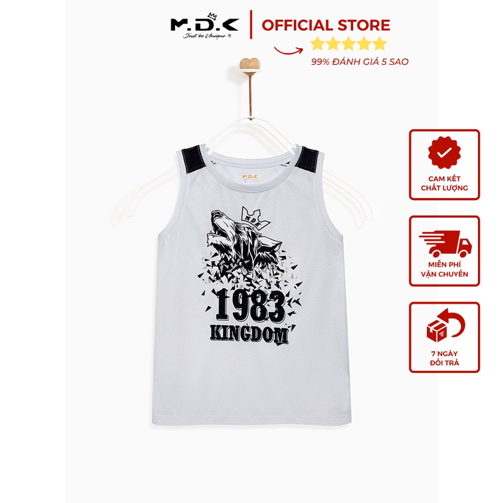 Áo thun bé trai không tay Printed straight tank M.D.K - năng động, cá tính