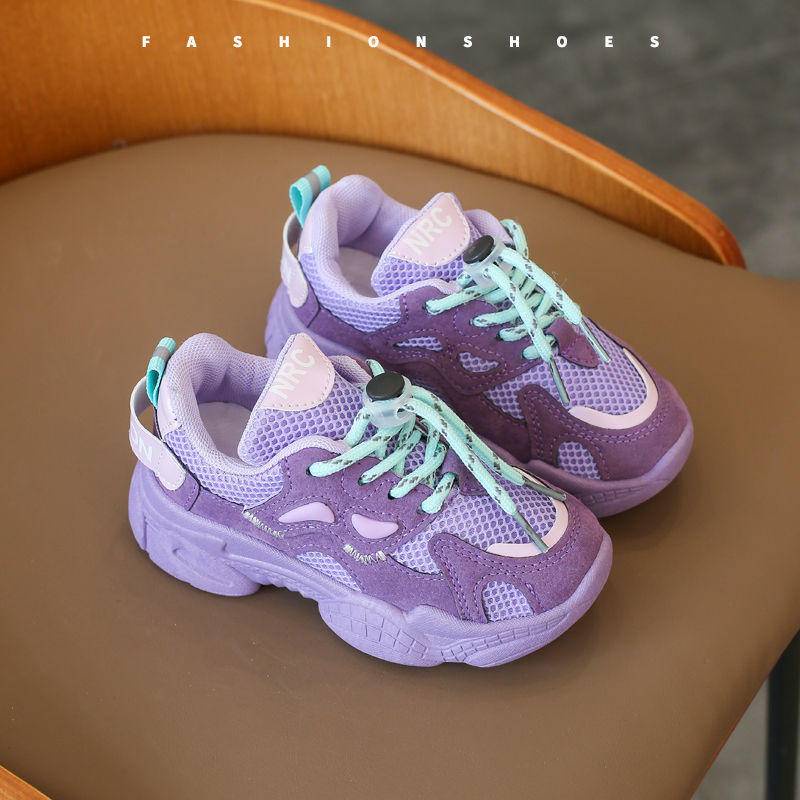 [Phong Cách Mới Về] Giày Thể Thao Phối Lưới Thoáng Khí Thoải Mái Phong Cách Hàn Quốc Cho Bé Gái