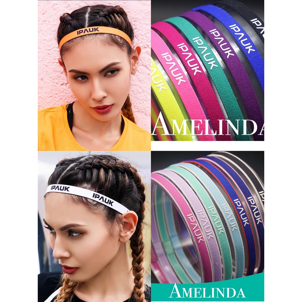 Băng đô thể thao tập gym thể dục nam nữ headband trán chống trượt chặn mồ hôi thấm hút co giãn thời trang hàn quốc