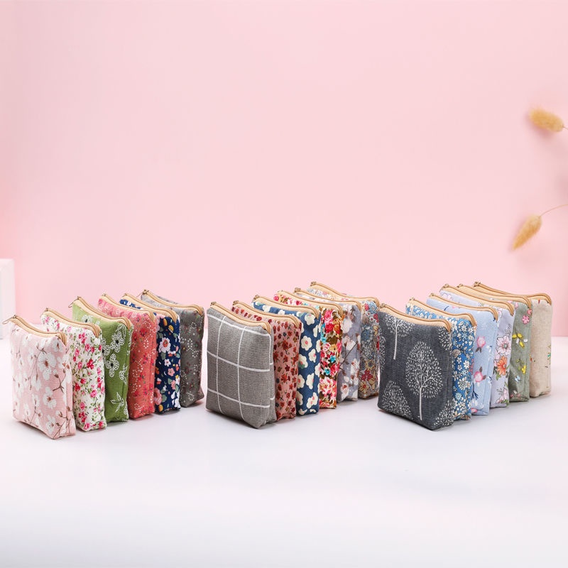 Ví Đựng Thẻ/Tiền Xu/Tai Nghe/Chìa Khóa/Dây Cáp Dữ Liệu Bằng Vải Tiện Dụng Cho Phụ Nữ Lớn Tuổi