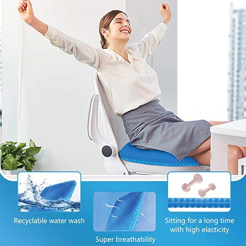 đệm Ghế Xe Hơi đệm Lot Ghế O To Silicon Giup Tuần Hoan Mau Chống Nong E Mong Khi Ngồi Lai Xe Lau đệm Vuong 42 37cm Lazada Vn