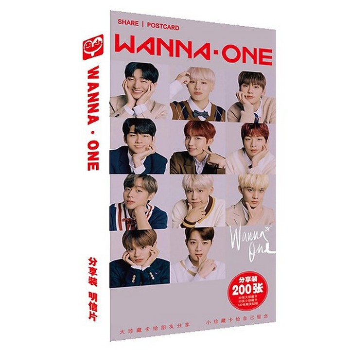 Postcard wanna one hộp ảnh bộ ảnh có ảnh dán + lomo + postcard bưu thiếp