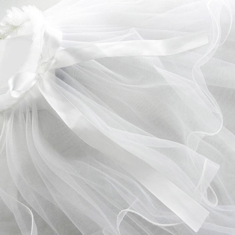 Mạng Che Mặt Viền Ruy Băng Đính Hoa Và Vương Miện Dùng Chụp Ảnh Cho Bé Gái