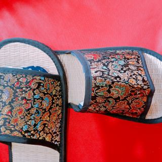 Dép chiếu cói thời trang