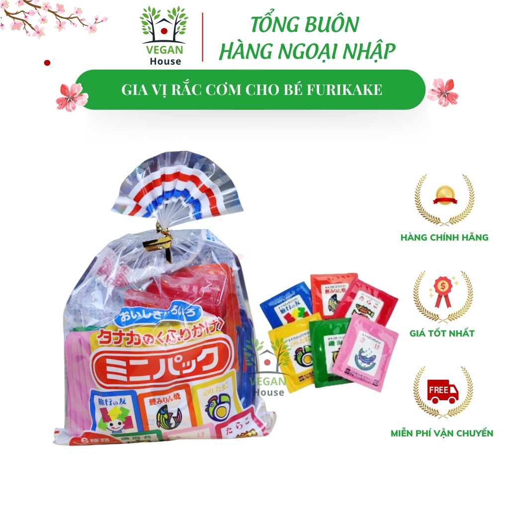 Gia vị rắc cơm cho bé ăn dặm Furikake Nhật Bản 30 gói date(t8/2023)