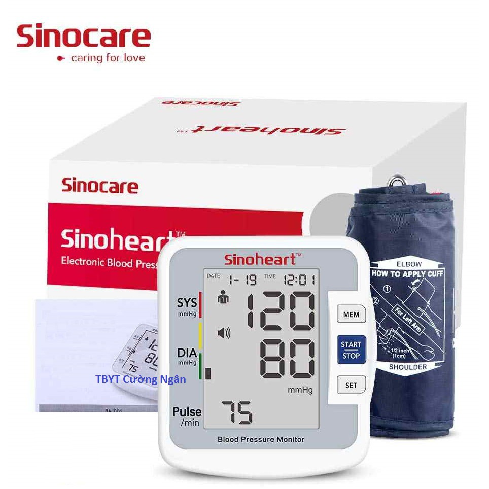 Máy đo huyết áp - Máy đo huyết áp Sinocare BA-801 Chính hãng Đức