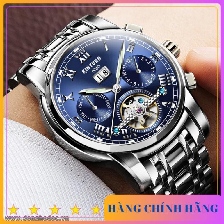 [ HÀNG CHẤT LƯỢNG ] Đồng hồ Cơ Nam KINYUED JAYDEN - Dây Thép Đúc Đặt - Máy Automatic cao cấp