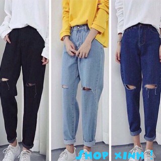 💠  QUẦN JEAN NỮ  BAGGY 💠 JEAN LỤA CAO CẤP 💠 PHIÊN BẢN RÁCH GỐI 💠 HÌNH THẬT Ở CUỐI 💠
