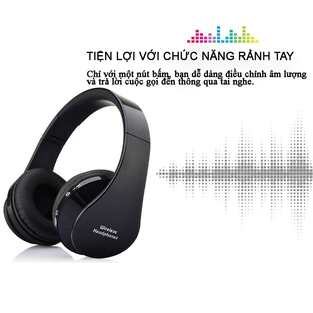 Tai nghe Bluetooth Chụp Tai Có Mic NX15 Chống Ồn Headphone Máy Tính Không Dây Chơi Game  Nghe Nhạc HIFI