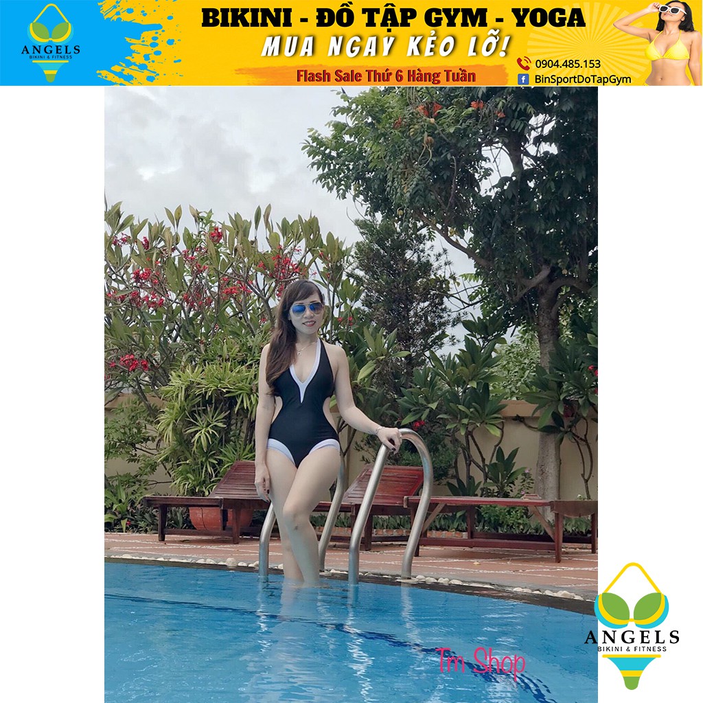 Bikini,Bộ Đồ Bơi Một Mảnh Body Khoét Eo, Viền Trắng BHV029 | BigBuy360 - bigbuy360.vn