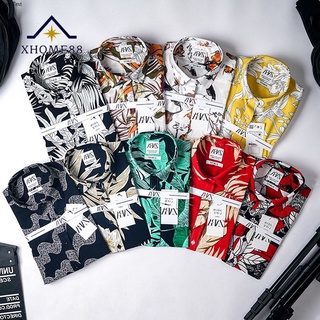 Áo sơ mi đi biển lụa cotton họa tiết Hawai (XẢ HÀNG TỒN, GIÁ LỖ)