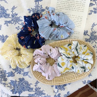 Dây Buộc Tóc Scrunchies Vải Xếp Li Cực Xinh Xắn Phong Cách Hàn Quốc.