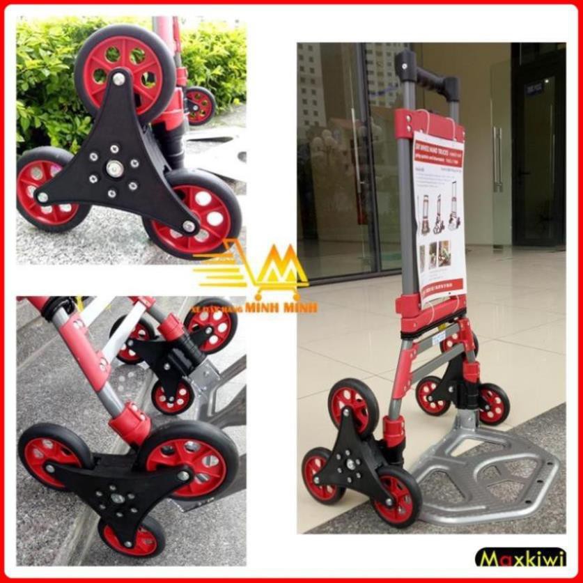 Xe Đẩy Hàng 3 Bánh, Xe Đẩy Gấp Gọn Maxkiwi- Phù Hợp Kéo Hầu Hết Các Bậc Thang
