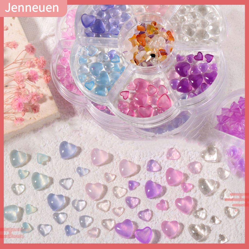 1 Hộp Phụ Kiện Trang Trí Móng Tay 3D Bằng Nhựa Resin Màu Sắc Sống Động Dễ Phối Đồ Dành Cho Nữ