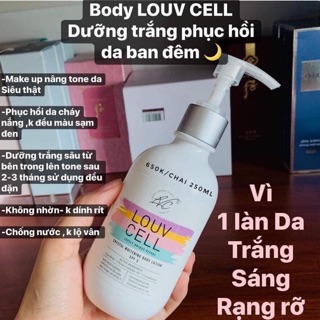 Dưỡng trắng da body louv cell