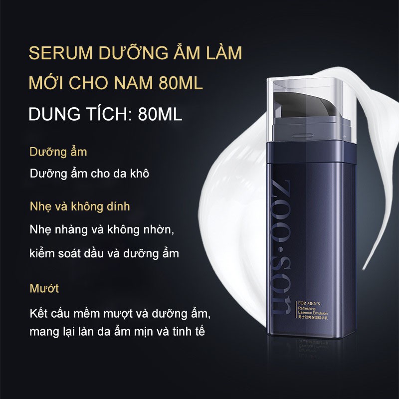 Bộ sản phẩm chăm sóc da dành cho nam: Sữa rửa mặt + Sữa dưỡng ẩm + Tinh chất dưỡng ẩm giúp kiểm soát dầu,dưỡng ẩm-ZX-T3