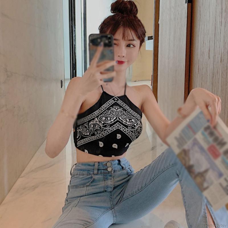Áo Sát Nách Cổ Yếm Phong Cách Retro