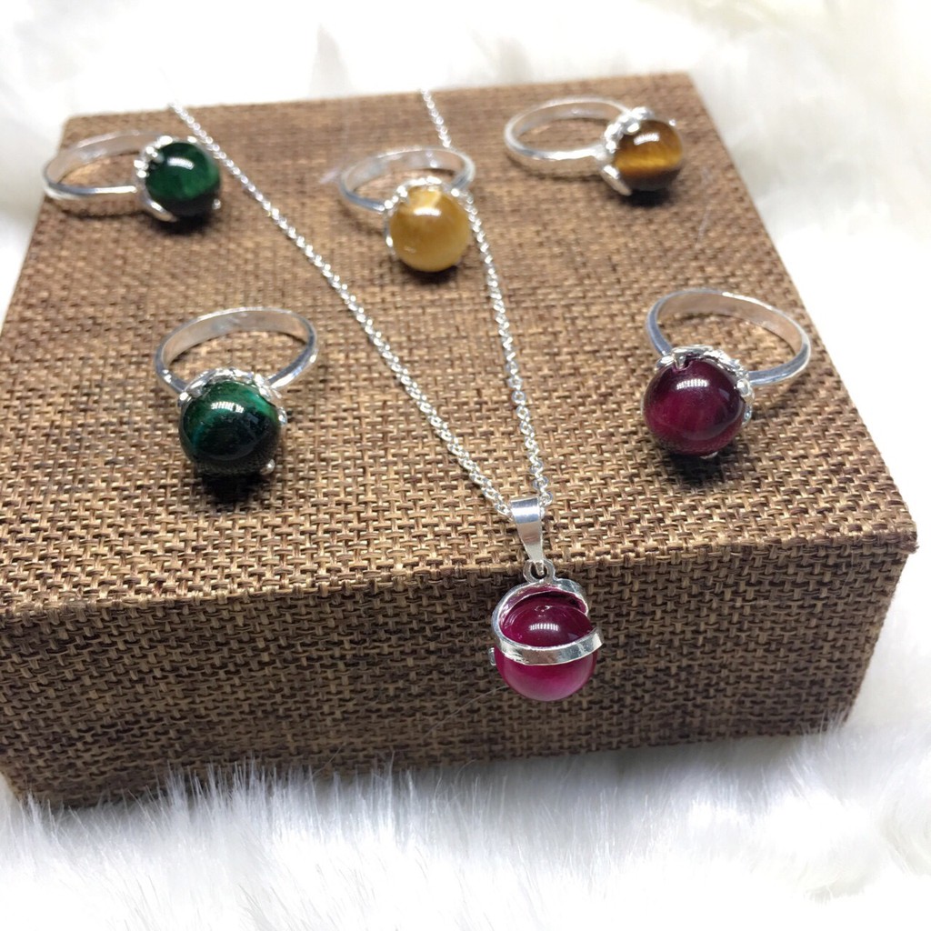 BỘ TRANG SỨC BAC TA PHONG THỦY (GỒM NHẪN VÀ DÂY CHUYỀN) - BẠC BIBI