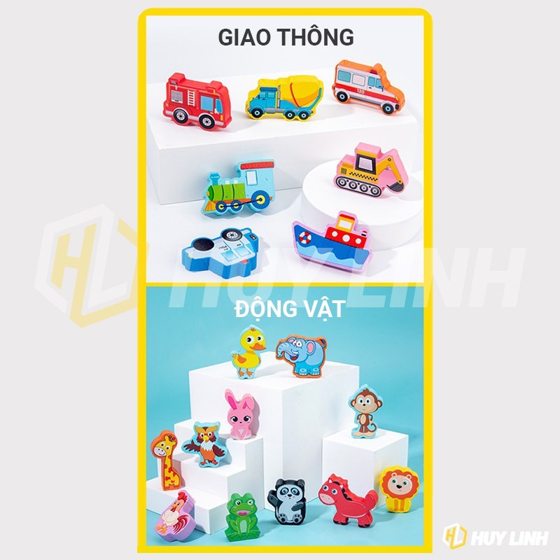 [Free Ship] Bộ Đồ Chơi Câu Cá và Ghép Số Học Đếm 87 Chi Tiết Bằng Gỗ Thông Cho Bé thoải mái Học Và Chơi