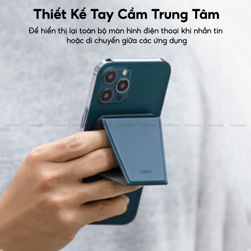 Giá Đỡ Điện Thoại + Ví Đựng Thẻ Uniq Lyft Dùng Cho Ip13, 12 Hỗ Trợ Hít Nam Châm, Ngăn Để 3 Thẻ Tiện Lợi, 5 Góc Độ Xem