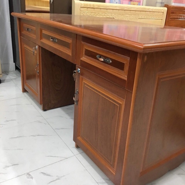 Bàn làm việc gỗ xoan đào phủ 70 x 1m4