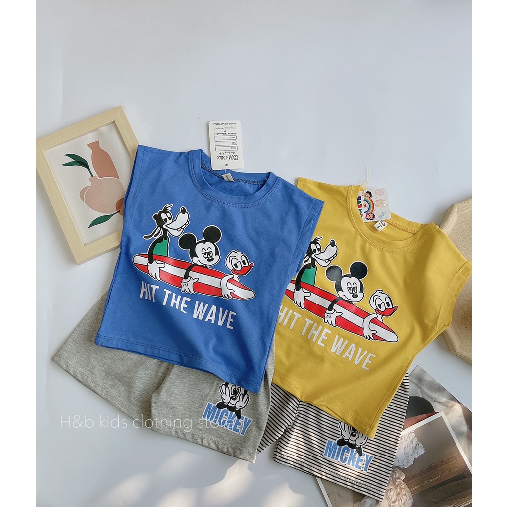 Bộ mikey lướt ván bé trai