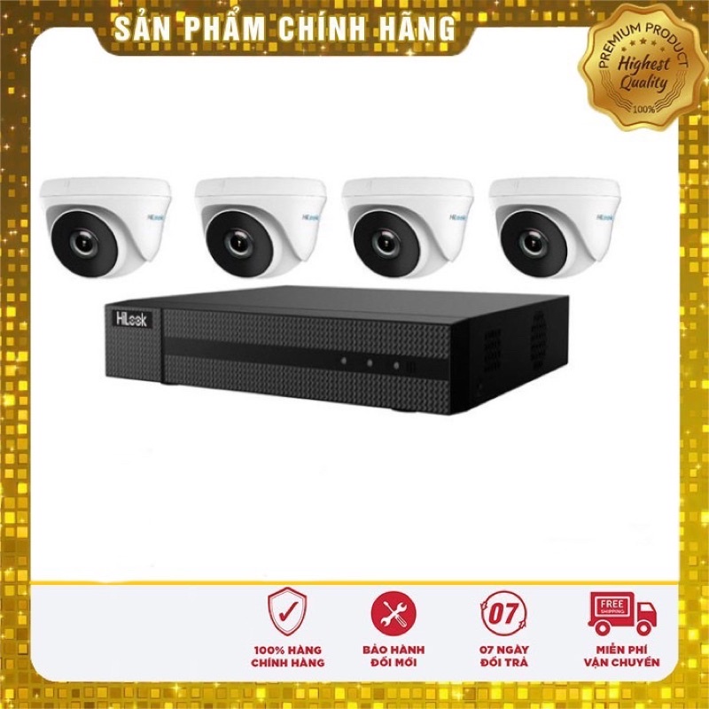 [GIÁ RẺ NHẤT]Combo Bộ kit 4 camera full HD 1080P 2.0MP + 1 đầu ghi hình 4 kênh Kbvision, Hikvision, Dahua, Hilook