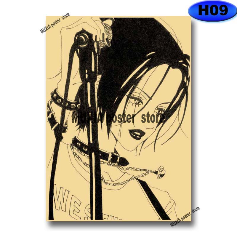 Giấy Dán Tường 42x30cm Họa Tiết Hoạt Hình nana osaki Nhật Bản Trang Trí Nội Thất