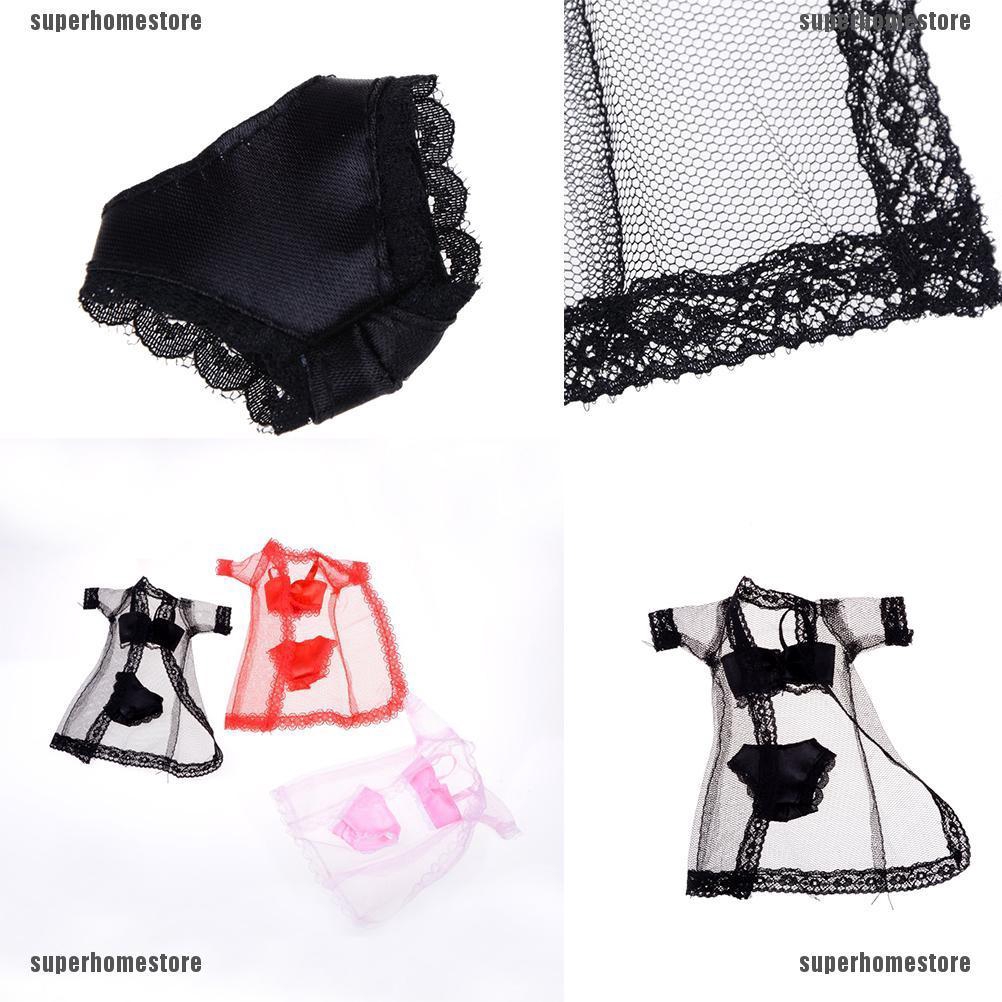 1 Bộ 3 Đồ ngủ Phối Ren Cho Búp Bê