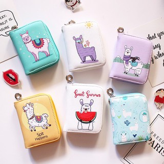 Bóp Ví Ngắn Nữ Cầm Tay Hoạt Hình Cừu Trắng Cartoon Cute Phô Mai Que !