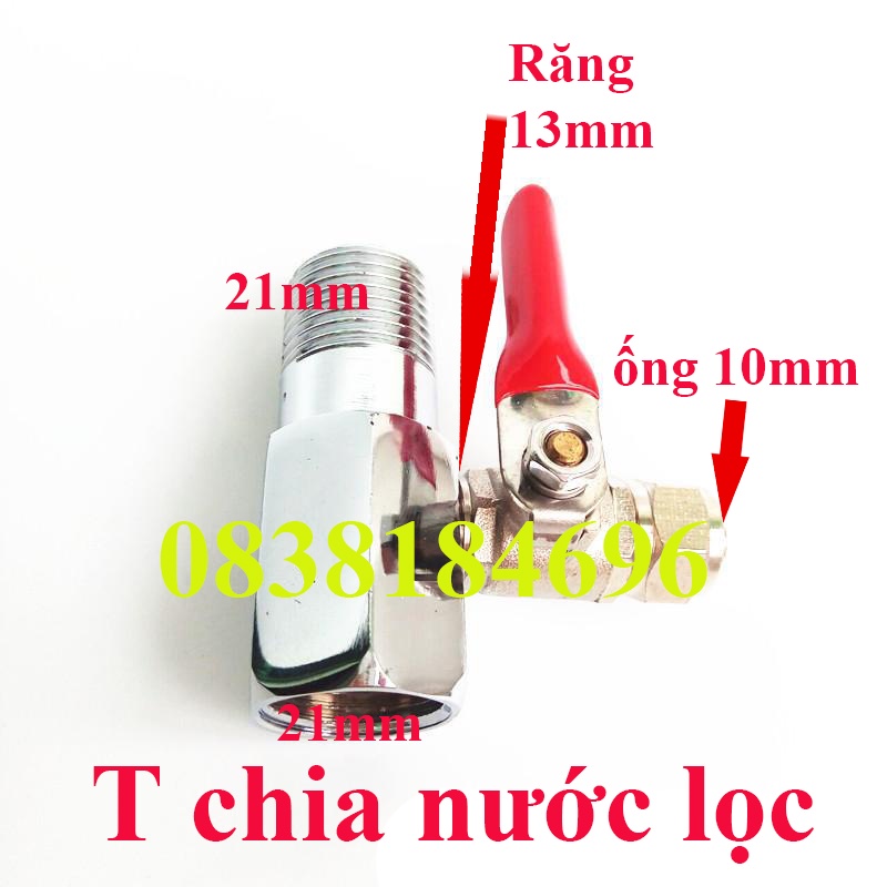 T cầu ỐC chia nước cho bồn cầu và vòi xịt vệ sinh INOX SUS 304