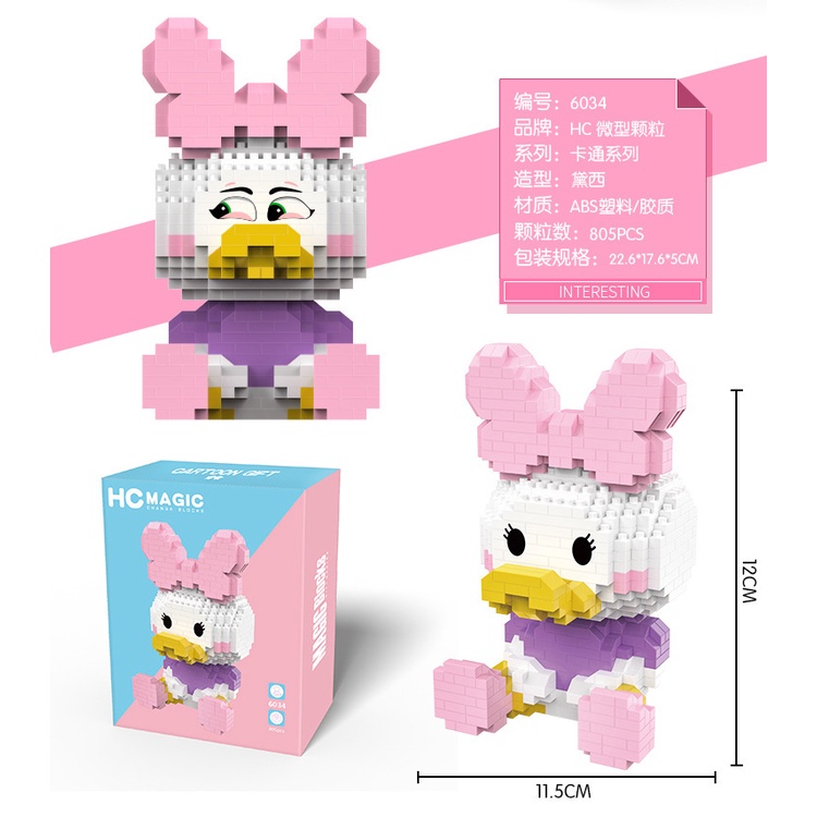 Hc Đồ Chơi Mô Hình Lắp Ráp Nhân Vật Siêu Anh Hùng disney mickey ironman daisy donald Dành Cho Bé Gái