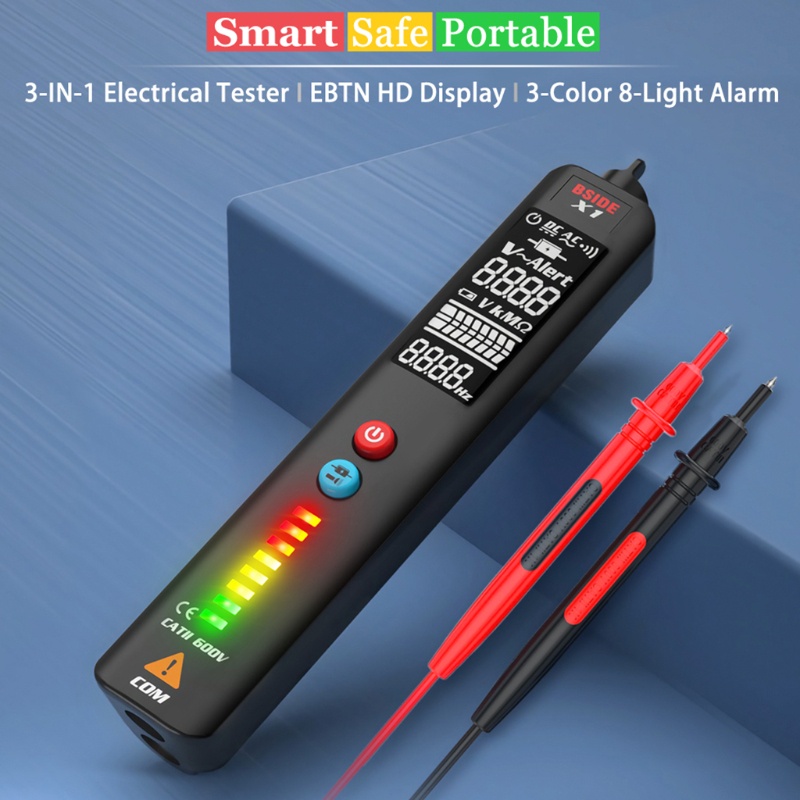 Vôn Kế Điện Tử Với 8 Đèn LED Hiển Thị Hiệu Ohm Hz