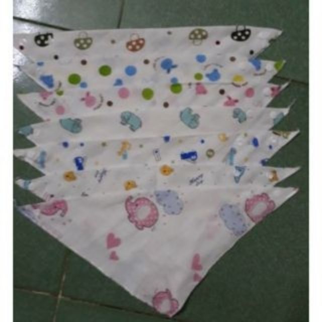 Combo 10 yếm xô tam giác có nút cài 2 nấc