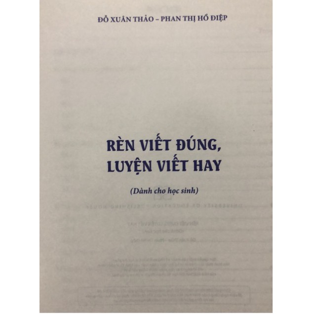 Sách - Rèn viết đúng luyện viết hay (dành cho học sinh)